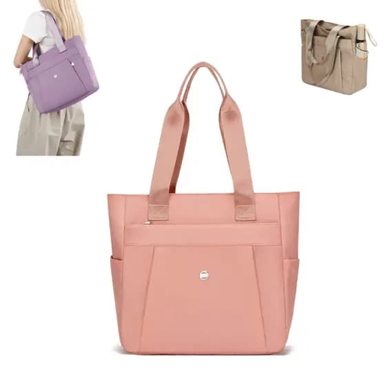 Bolsa Feminina Casual de Ombro – Saco Grande Impermeável, Tecido Resistente, Sem Alça Longa