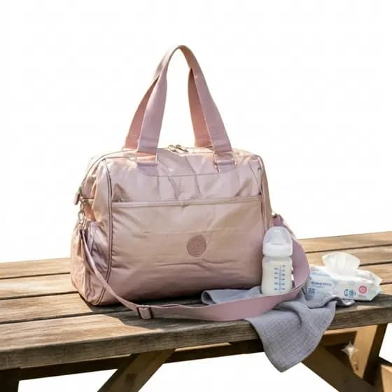Bolsa Metálica Ombro/Transversal -Cabe Notebook 15"! Perfeita para Estudantes, Mamães e Viagens cece