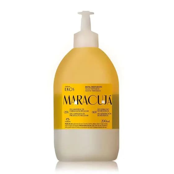 Refil Óleo Trifásico Des Corporal Ekos Maracujá 200 ml