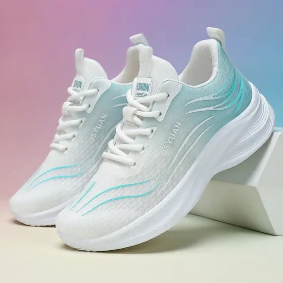 Tênis femininos leves para a primavera, tênis de corrida versáteis e respiráveis, calçados femininos da moda, sapatos co