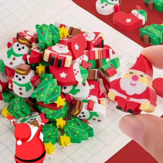🔥 Apaga Sem Borrar 🔥 Material Escolar Volta às Aulas VENDA QUENTE Presente De Natal mini Pequena Borracha Dos Desenhos