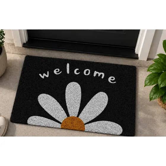 Tapete para Porta de Entrada Capacho Welcome de Margarida