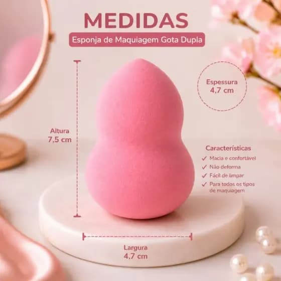 Esponja maquiagem,para base,corretivo,Esponja gota dupla,maquiagem profissional,Esponja macia,cosmética