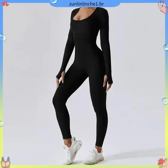 Body de Esportes com Rosca Europeia e Americana, Justo, com Decote Quadrado, Sem Costura