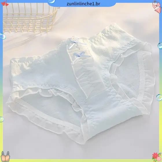 Senhoras roupa interior feminina estudante bonito menina roupa interior alongada 10A antibacteriano puro algodão virilh