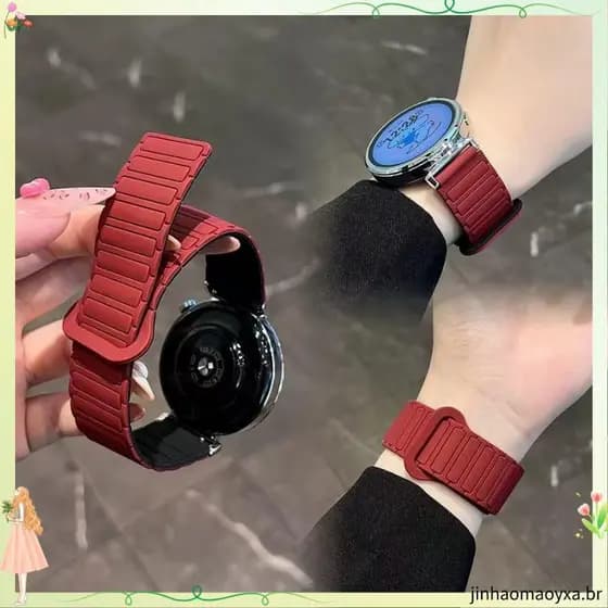 Adequado para Huawei watch5 cinta de Silicone líquido 4/3pro magnético GT 6 pele-amigável GT4/GT5 masculino feminino pul