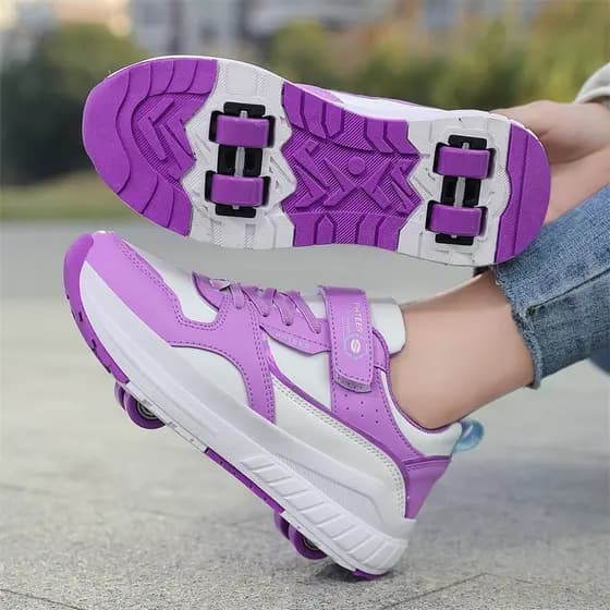 Sapatos De Corrida De Quatro Rodas Crianças Adolescentes Deformados Masculino Feminino Estudantes