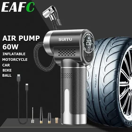 EAFC 12V 150PSI Mini Compressor De Ar Para Carro Portátil Inflador De Pneus De Inteligente Digital Inflável