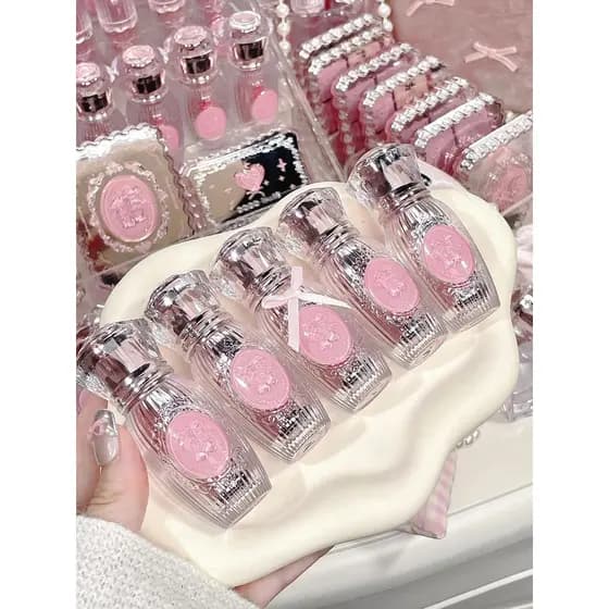 Gogo dança pequena gema espelho lábio esmalte batom feminino brilho de água puro desejo baixa saturação cor Nude brilho