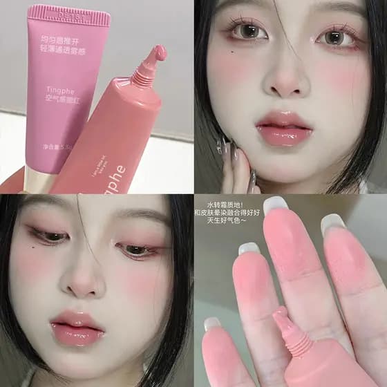 Cor Benming da Pele de Oliva!Blush líquido creme água névoa baixa saturação transparente boa tez fosco Natural líquido s