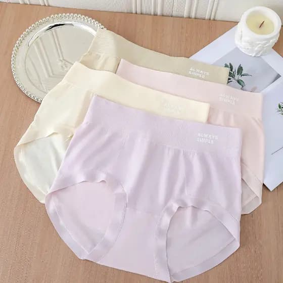 3 pares de Kailihua Modal Nude amônia sem costura calcinha feminina sem costura respirável pele-amigável Mu