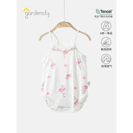 Bebê bebê macacão verão estilo fino Lenzing Modal doce renda bebê menina macacão sem mangas estilingue macacão