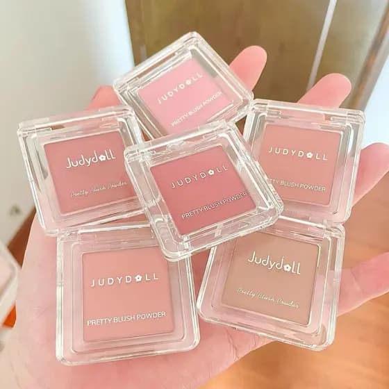 Melhore a tez!Judydoll Judydoll Monocromático Blush Blush Roxo Blush Azul Fosco Natural Paleta de Contorno de Alto Brilh