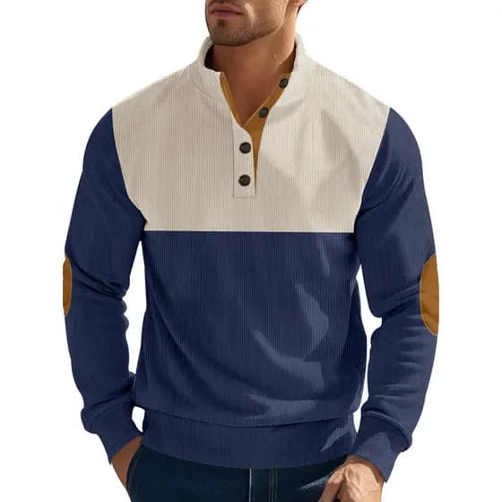 Europeu americano europeu americano tamanho masculino outono inverno americano Casual botão meia aberto gola alta jaquet