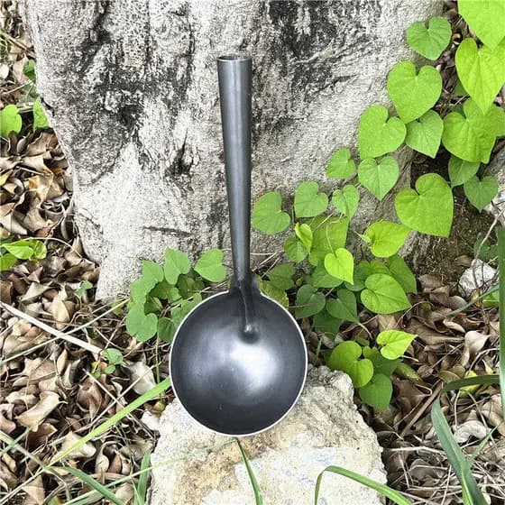 Colher de água espessada colher de ferro alça longa colher de alimentação integrada colher de cinzas escavação argamassa