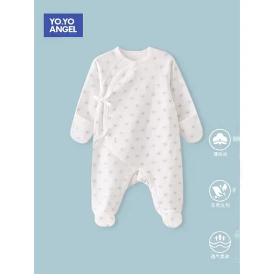 Roupas para recém-nascidos primavera outono inverno capa pé Bodysuit algodão puro grosso outubro bebê recém-nascido 3 ca