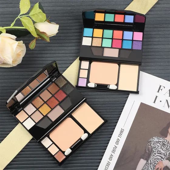Nova paleta de sombras cosméticas multifuncionais série multicolorida 19 cores caixa de cosméticos paleta de conjunto de