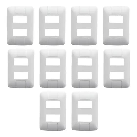 Kit Placas 4x2 2 Postos Separados Aria Branca Tramontina