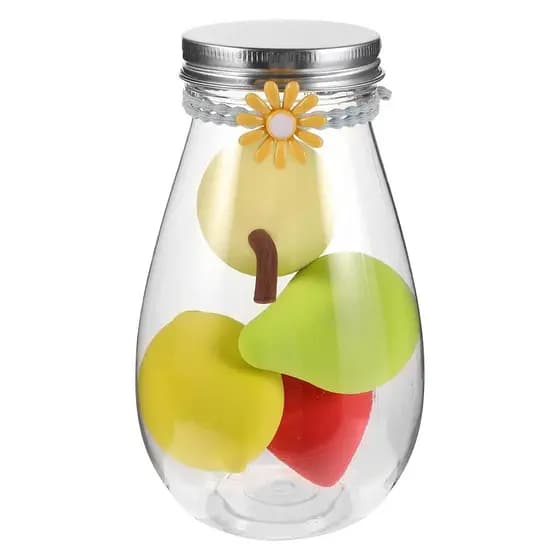 Conjunto de 4 esponjas de beleza em formato de fruta, esponjas macias para maquiagem adequadas para base e pó, podem ser