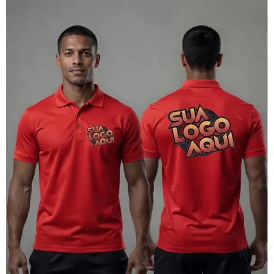Camisa Polo Adulto Personalizada Com Sua Arte, Estampa ou Logo