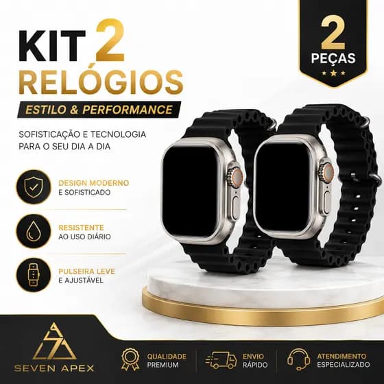 Kit 2 Relógios Digital Led Esportivo Premium Unissex Estilo Moderno