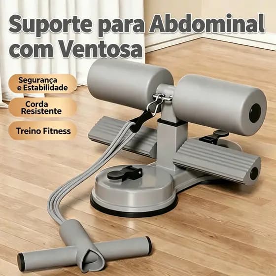 Aparelho Treino Abdominal em Casa Suporte para Sit-Up com Ventosa Anti-derrapante Tonifica Barriga Sem Ir à Academia