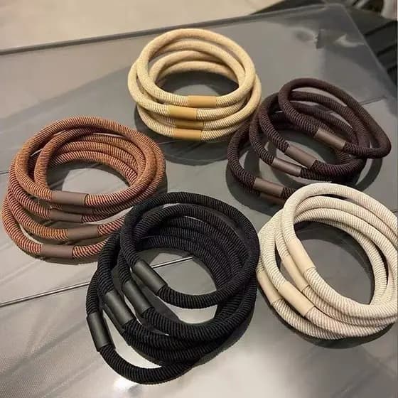 Capa de couro de couro alta elasticidade faixa de borracha de cabelo anel de cabelo corda de cabelo All-Match bola cabeç