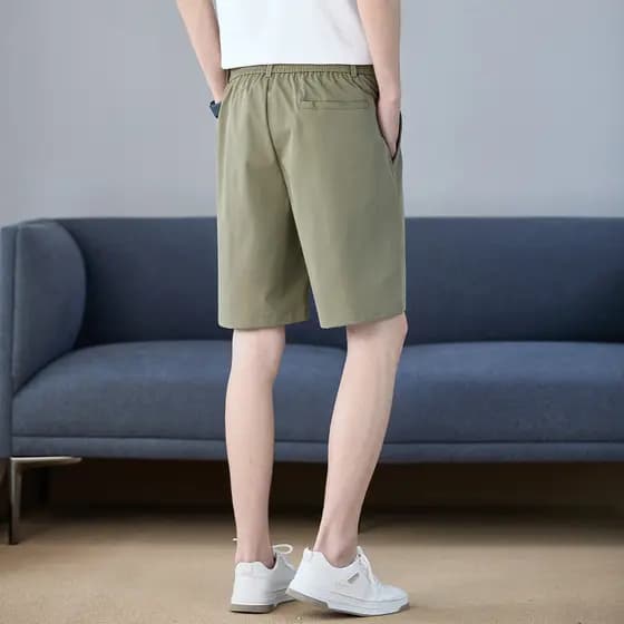 HEGR Novo produto masculino verão respirável Shorts de secagem rápida fibra de poliéster simples Casual calças de cinco