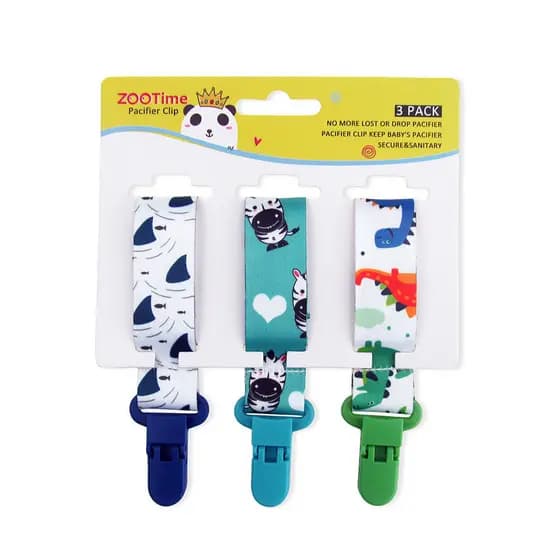 Corrente Bebê Chupeta Manequim Clipe 3 Pçs/Set Personalizado Titular Do Bocal Para O Dos Desenhos Animados Impressão Cri