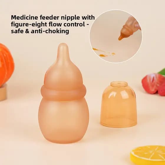 Mamadeira De Silicone Multiuso De 60ml Para Recém-Nascidos