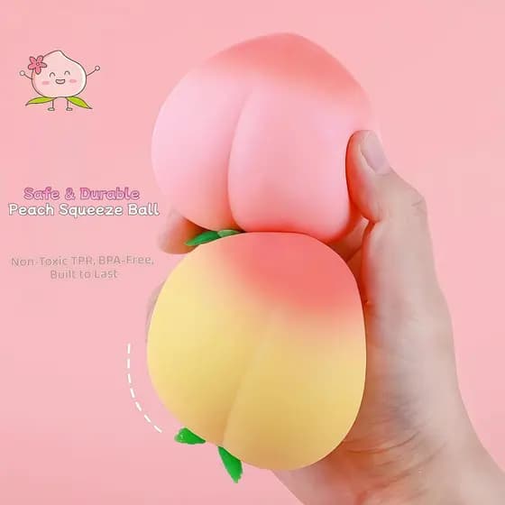Rosa Suculento Pêssego Brinquedo Mole Anti-Stress Lento Subindo Frutas Pitada Squeeze Alívio Do Estresse Brinquedos Desi