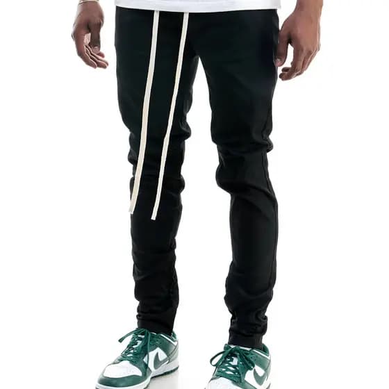 Bonito na moda americano rua alta skate PACSUN tecido de algodão puro masculino elástico tridimensional listrado calças
