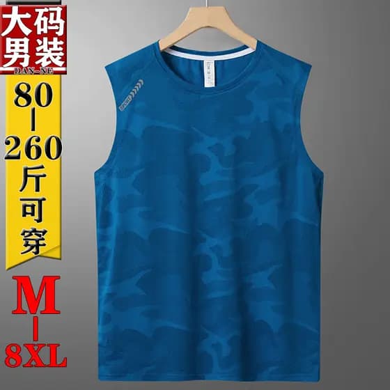 2026 verão novo estilo esportes camiseta masculina tamanho grande juventude de secagem rápida respirável camuflagem sem