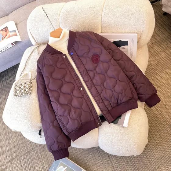 Jaqueta acolchoada feminina inverno 2025 novo estilo uniforme de beisebol de venda quente solto diamante acolchoado jaqu