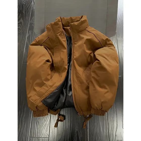 Jaqueta Bomber americana jaqueta de algodão masculina inverno acolchoado jaqueta espessada cleanfit gola alta jaqueta de