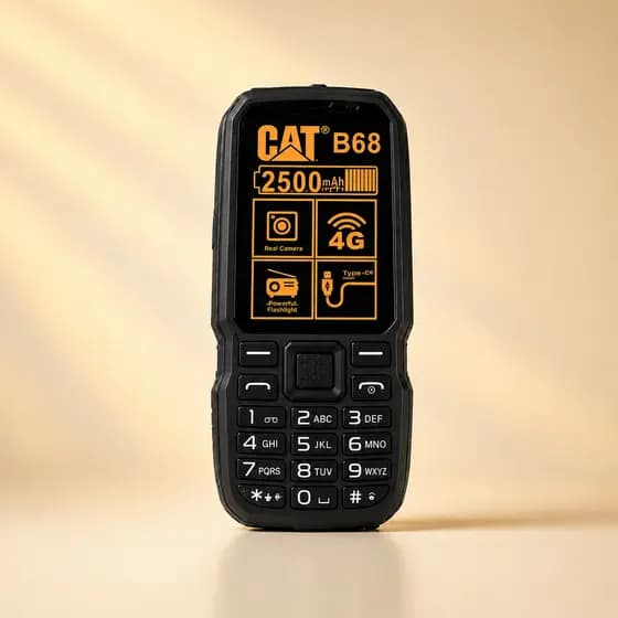 Celular CAT B68 4G Dual Chip Resistente com Teclas Grandes Lanterna Rádio FM