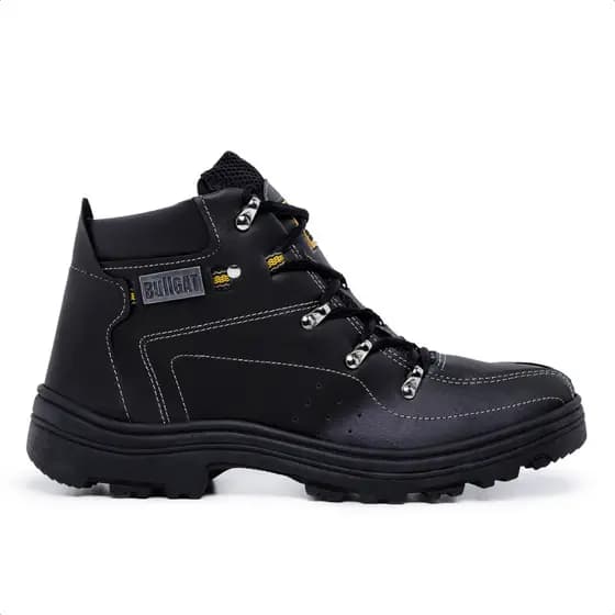 Bota Masculino Coturno Bullgat Cano Médio Motoqueiro Da Moda Em Lona