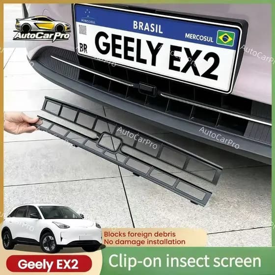 Tela de proteção do para-lama dianteiro e grade do radiador para Geely EX2, feita de plástico durável, fácil de instalar