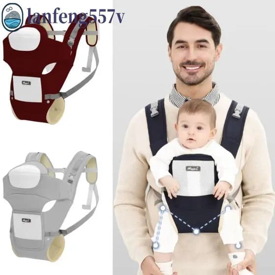 Mochila Porta-Bebês LANFENG , Suporte Ergonômico Para Cabeça , Banco De Cintura Infantil De Malha Respirável