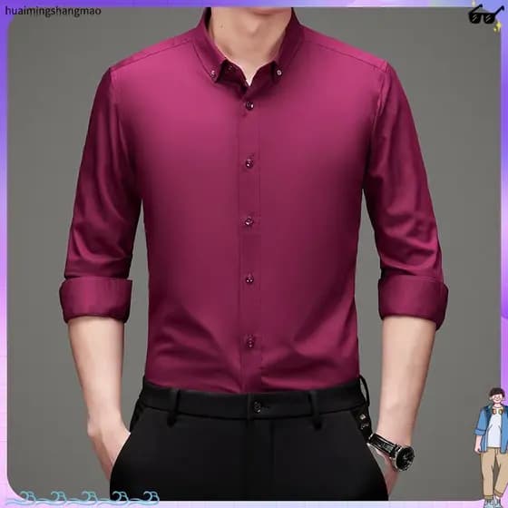 Ins Super Ho t Masculino E # 39manga Comprida Estilo Outono Slim Fit Versão Coreana Chiffon Casual All-Me