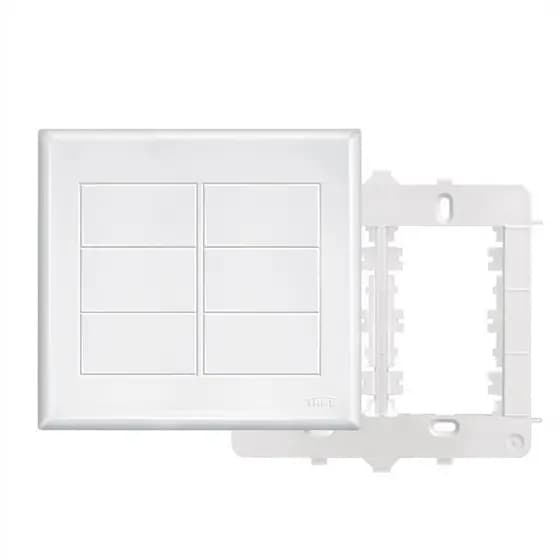 Placa Espelho 4x4 Cega C/ Suporte Evidence Fame Cor Branco