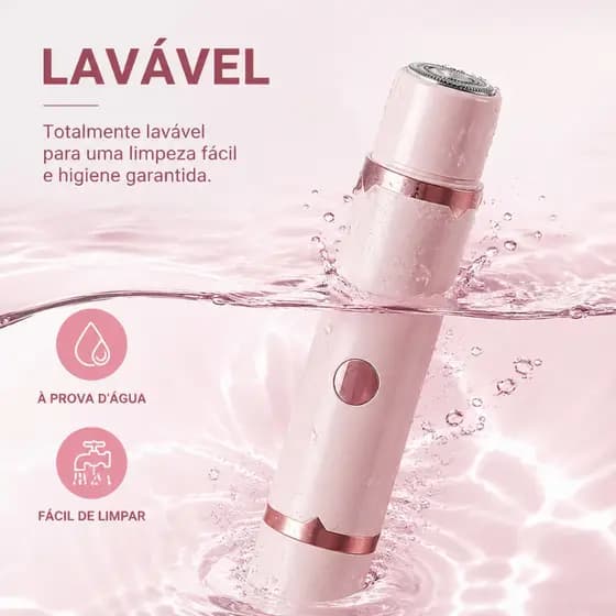 Depilador Eletrico Feminino Recarregável Removedor De Pelos Navalha Dupla- Envio rápido