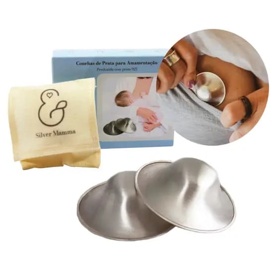 Concha De Prata Cicatrização De Fissuras Amamentação Silver Mamma