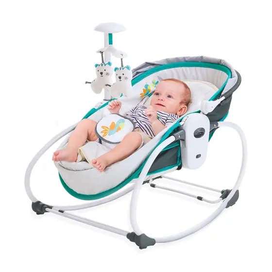 CADEIRA MOISÉS COM BALANÇO INFANTIL 5 EM 1 MUSICAL E VIBRATÓRIA CINZA E AZUL MASTELA - ATÉ 18KG