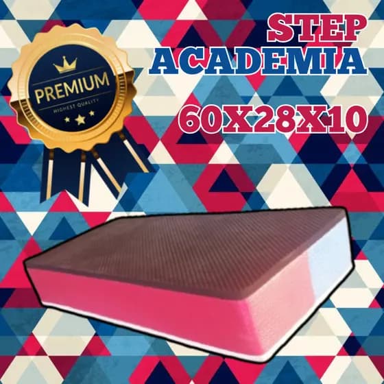 STEP DE ACADEMIA PREMIUM VERMELHO E AZUL 60X28X10 EM EVA