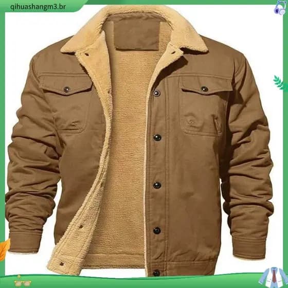 Jaqueta De Masculina De Toque Macio E Quente Ideal Para O Invernos Extremos