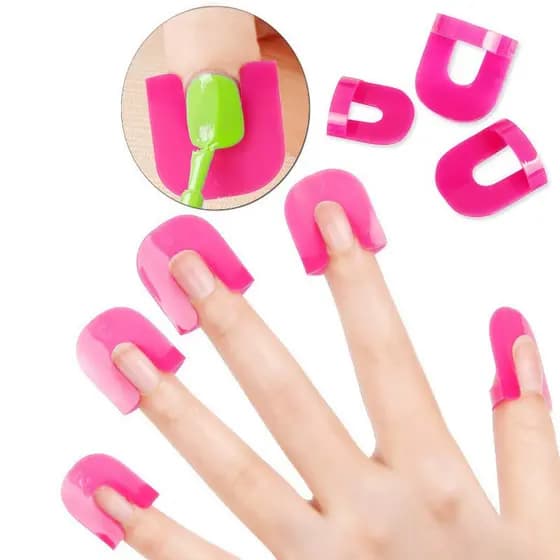 26 Peças de Filme Protetor de Esmalte Curvo Clipe Anti-transbordamento Ferramenta de Arte de Unhas MJU6