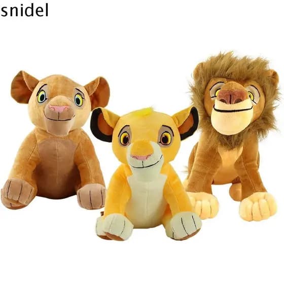 Brinquedo de Pelúcia SNIDEL Simba 30cm Presentes de Natal Animais de Pelúcia Bonecas de Pelúcia Mufasa Leão Macio Brinqu