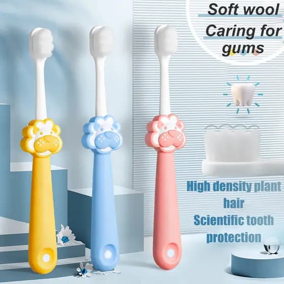 Escova De Dentes Infantil De Cabelo Macio Para Meninos E Meninas