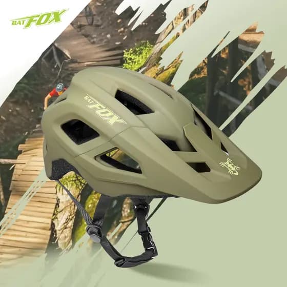 Capacete de bicicleta BATFOX Capacete de montanha MTB Circunferência de cabeça ajustável CE, CPSC, NTA8776 Certificação